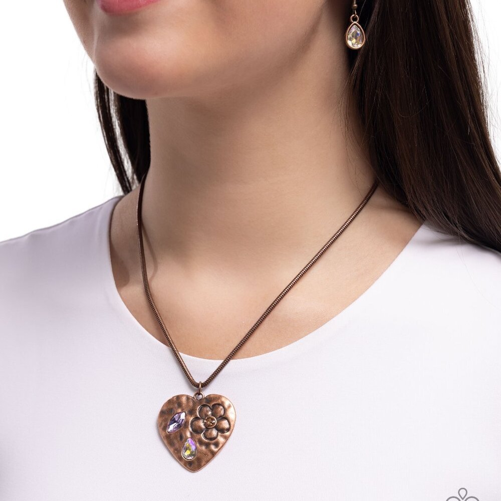 Paparazzi Jewelry Accessories - Outgoing Opulence - Copper Necklace - NEW!!!